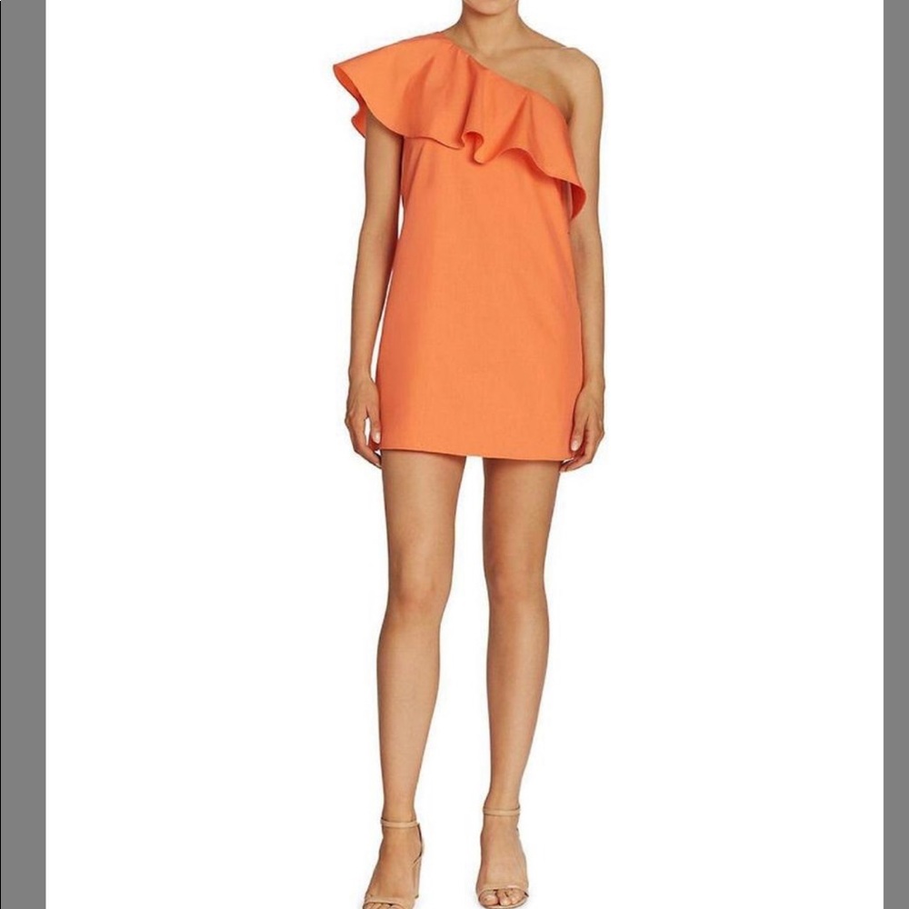 Alice + Olivia Tangerine Ruffle Dress